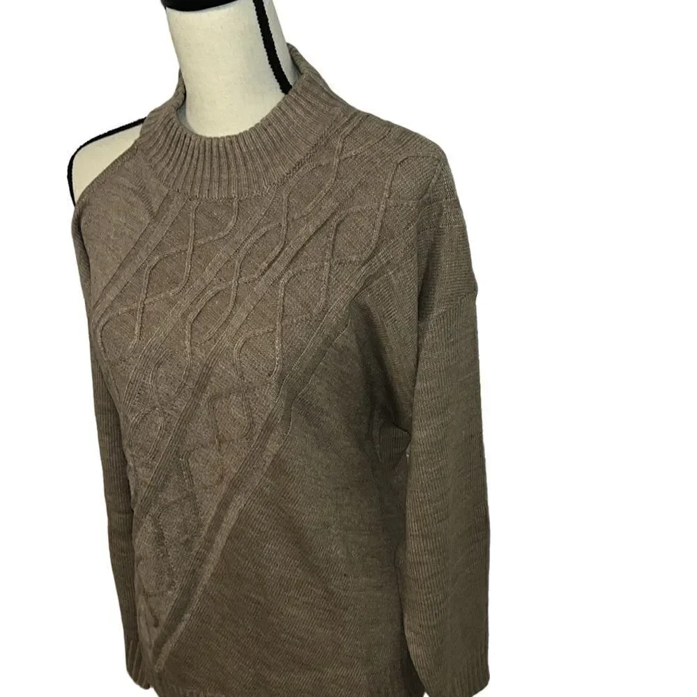 NY&Co Cable-Knit Cut-Out Pullover Sweater